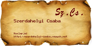 Szerdahelyi Csaba névjegykártya